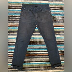 Uniqlo Men's Selvedge Denim Jeans Slim Straight Black 32x31
